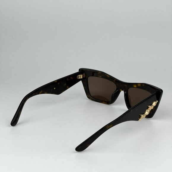 D&G DG4435 502/73 BRAND NEW Sunglasses Havana Dark Brown Cat Eye Women - Picture 8 of 14